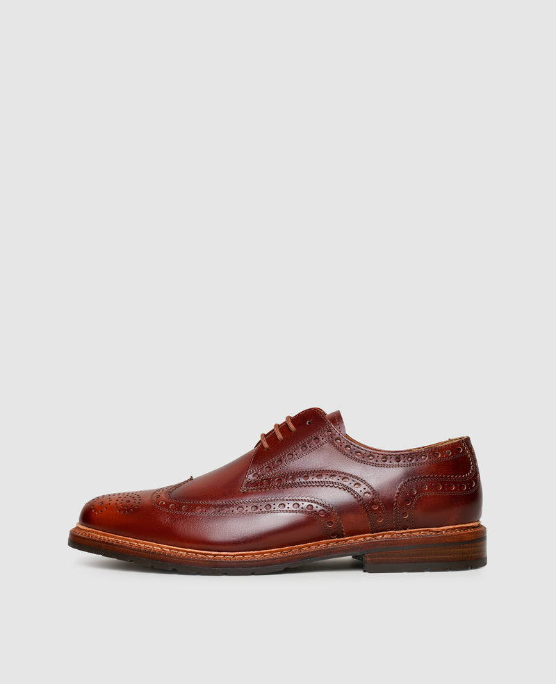 Shoepassion Zwiegenähte Full-Brogue Derby Herrenschuhe mit Toscana Calf Shoepassion