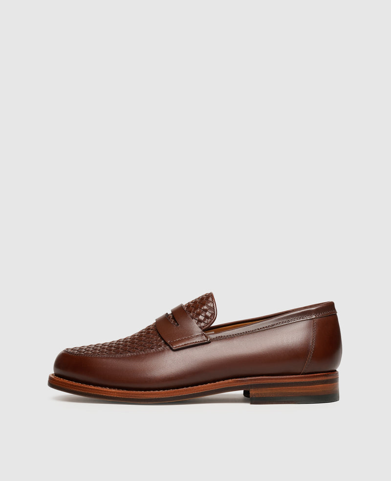 Shoepassion Men's Loafer with Woven Leather by Heinrich Dinkelacker Shoepassion