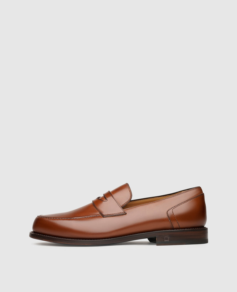 Shoepassion Rahmengenähter Herren Penny Loafer aus Glattleder Henry Stevens Shoepassion