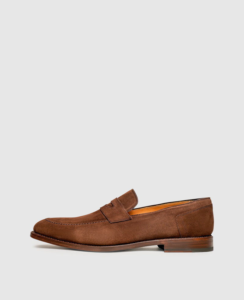 Shoepassion Luftiger Penny Loafer für Herren aus Velours Henry Stevens Shoepassion