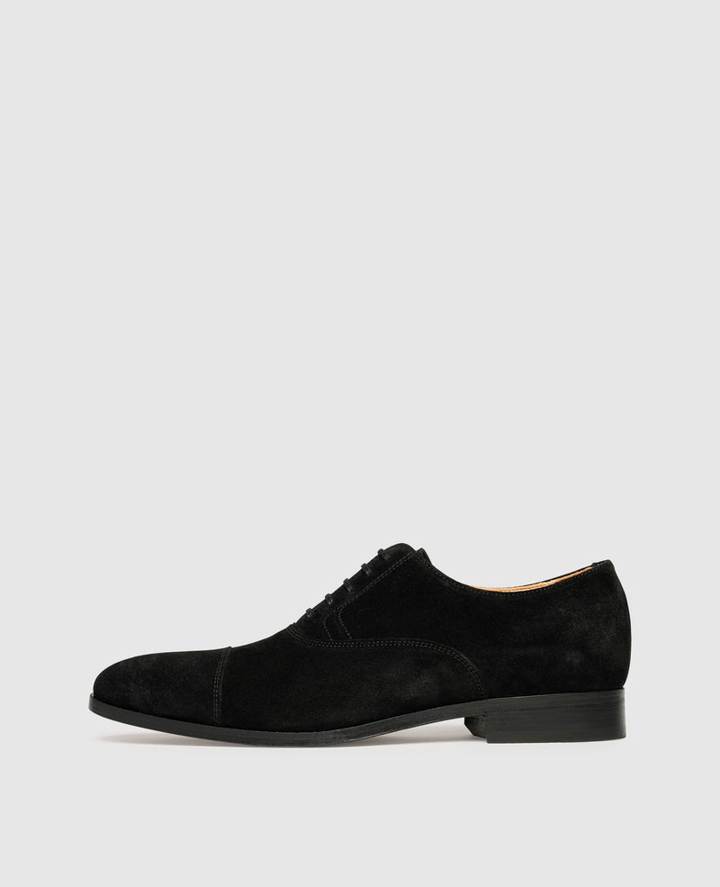 Shoepassion Dynamische Captoe Oxford Herrenschuhe aus samtigem Velours Shoepassion