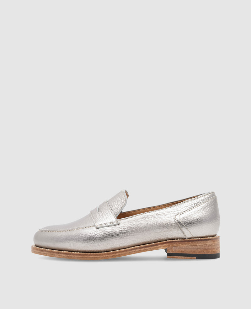 Shoepassion Lee-PL Loafer in Silver - Henry Stevens Shoepassion